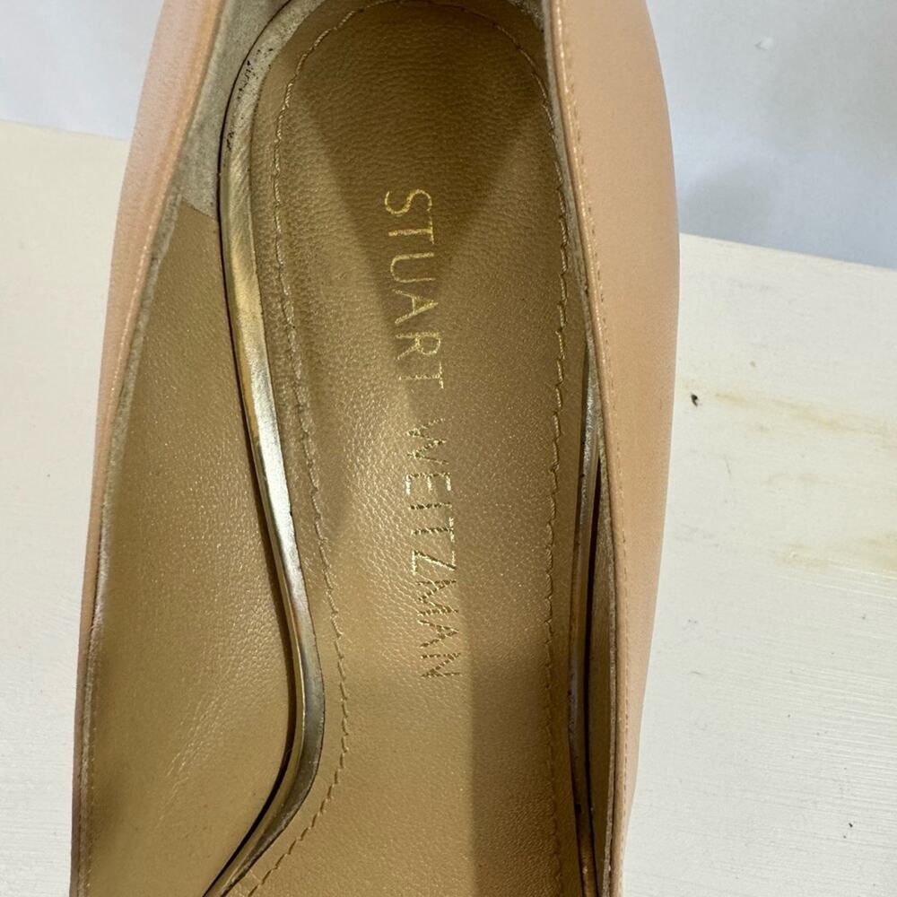 Stuart Weitzman Taupe/Tan Adobe Kid leather pumps - Picture 8 of 10